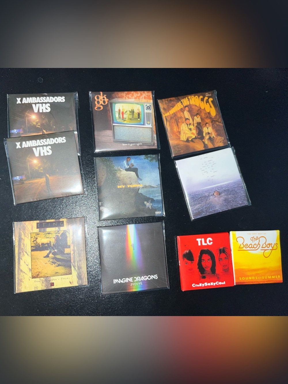 Mini brands and miniverse vinyl records